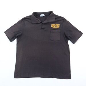 Vintage Chattanooga Chew Racing Team Polo Shirt Men's Large Brown Nascar 80s 90s